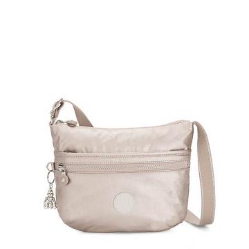 Kipling Arto Small Metallic Crossbodytassen Beige | België 2131NW